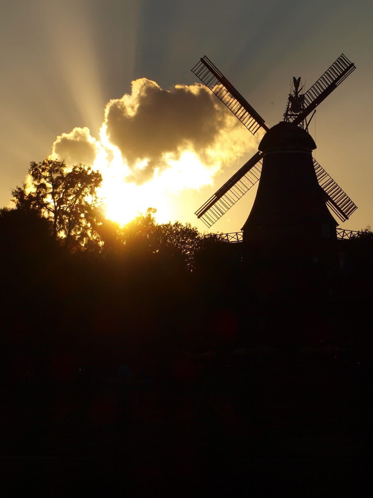 Kaffeemühle Bremen im Sonnenuntergang